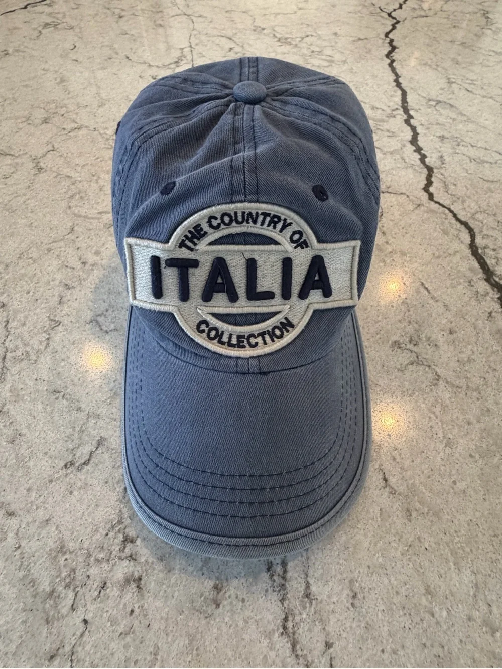 Robin Ruth Italia Italy Baseball Cap Blue Embroidered Italy Adjustable Hat